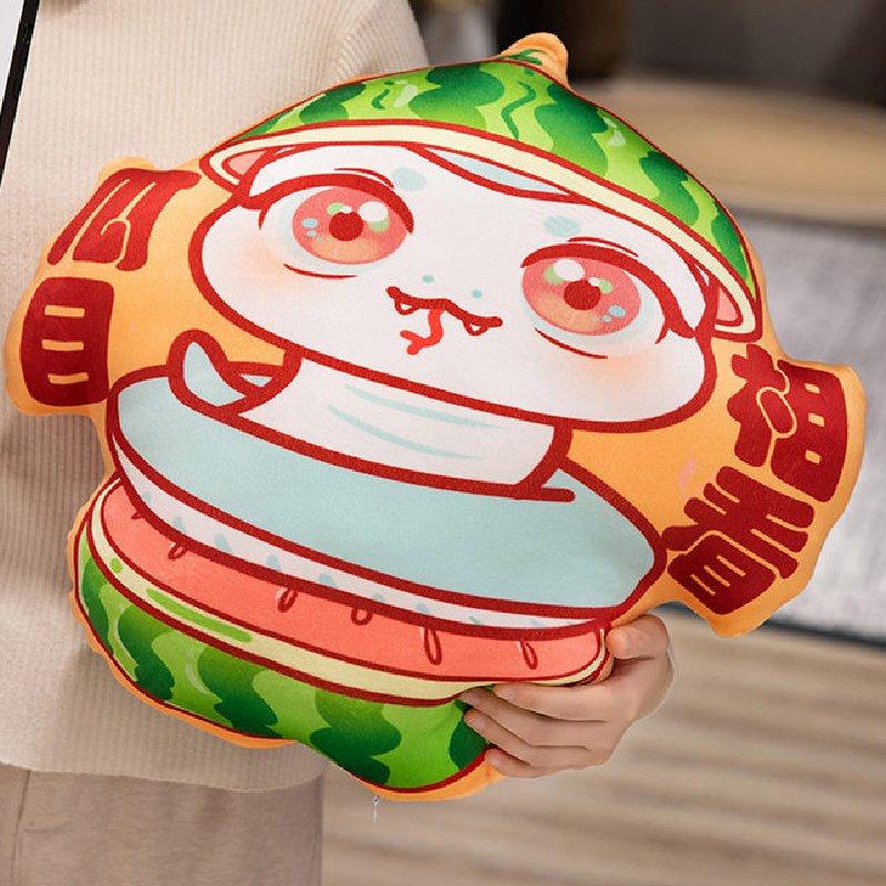Mascot 2025 Fruit Snake Plush Pillows Room Decoration Spring Festival Gifts