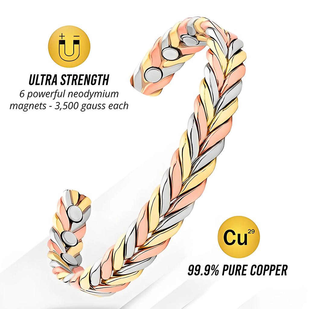 Women's Copper Bracelet 99.9% Pure Copper Magnetic Bracelets for Women Adjustable Cuff Bangle Jewelry Gifts