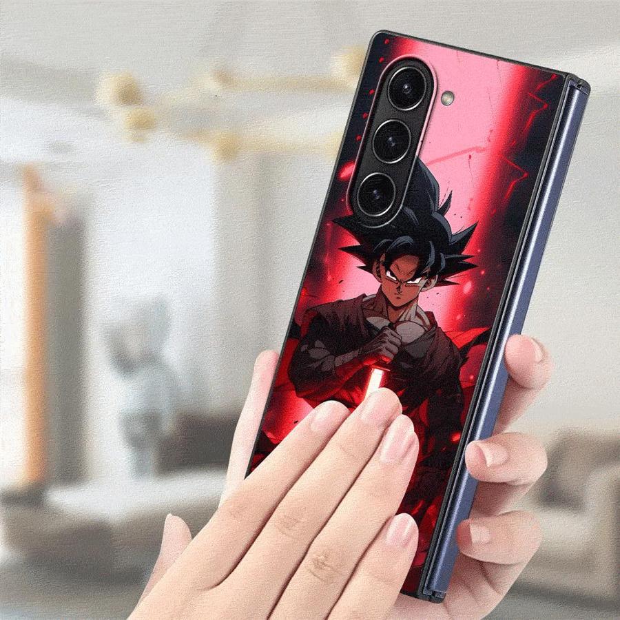 Dragon Ball Super Cool Goku Back Phone Cover Case for Samsung Galaxy ZFold5 ZFold6 ZFold7 ZFold4 ZFold3 Z Fold 7 6 5 4 3