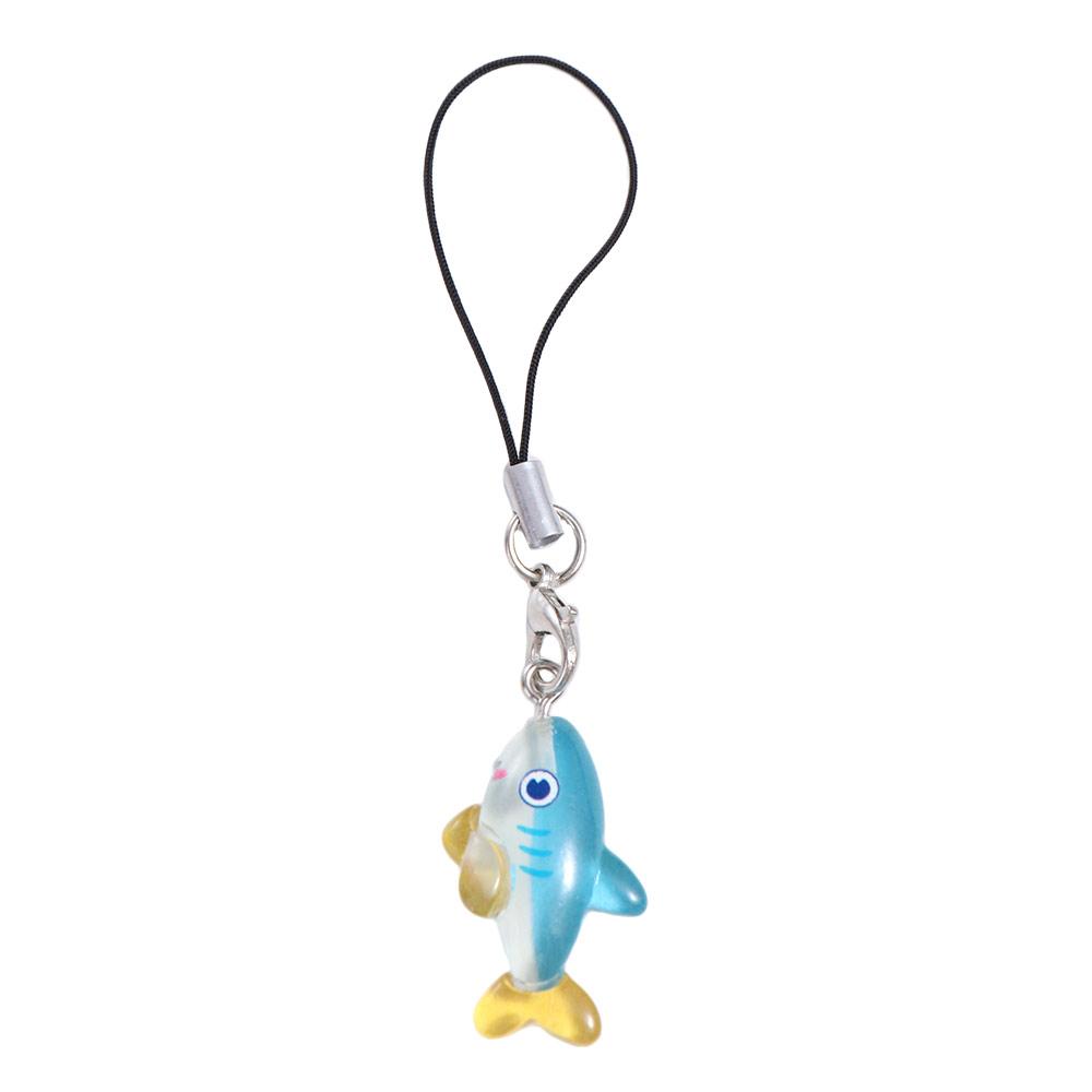 Fashion Lanyard Fish Phone Chain Sea Creature Keychain Phone Hanging Rope Blue Shark Kawaii Mobile Phone Chain Phone Charms