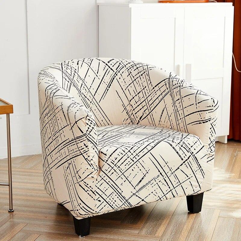 Ins Flower Club Bath Tub Armchairs Chair Covers Stretch Sofa Slipcover Removable Single Small Sofa Couch Cover Bar Counter