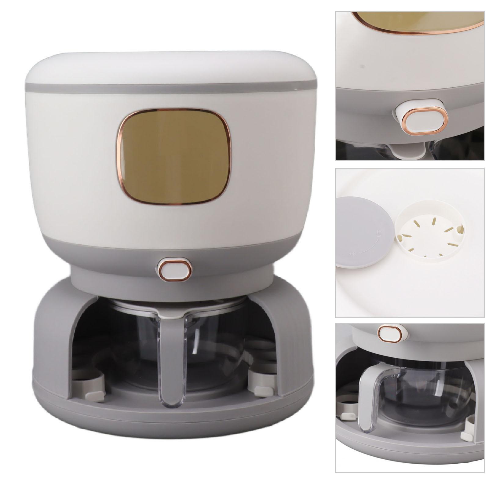 Rice Storage Bucket Transparent Press Type with Draining Measuring Cup Grain Storage Barrel 5KG