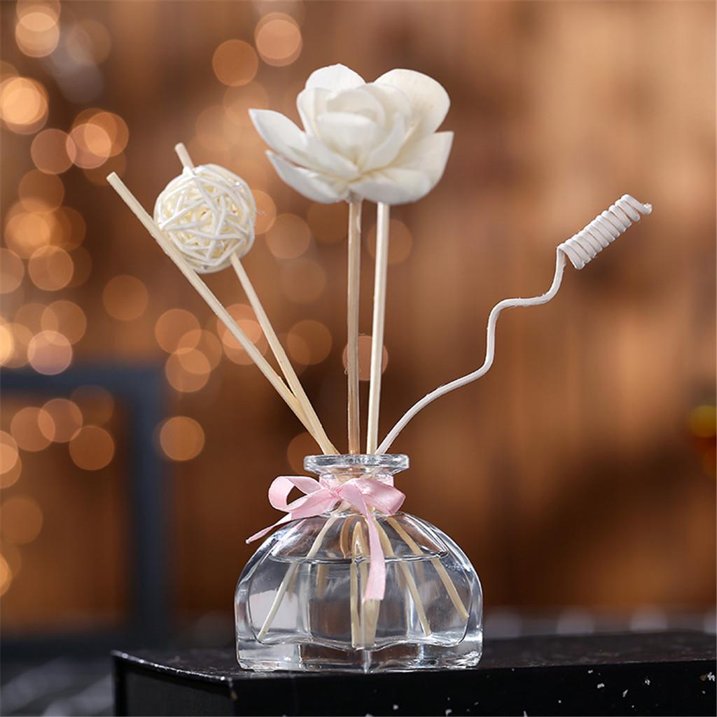 Oil Diffusers with Natural Sticks Glass Bottle and Scented Oil 55ML