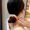 New style hair rope, high-end hair accessories Artificial pearl head flower hair ties women's headdress, ponytail hair loop