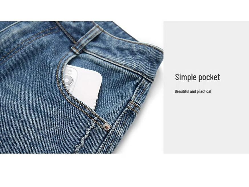 Women's Retro High-Waisted Wide-Leg Jeans - Blue Slimming Plus Size (Spring/Autumn 2025)