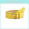 Solid Simple Color Metal Square Buckle Decoration Women Casual Belt For Daily