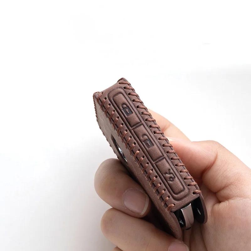 Zinc Alloy Leather Car Remote Key Case Protector Cover Shell For Volvo XC60 XC40 XC90 S90 V60 S60 V90 C40 Polestar 1 Polestar 2
