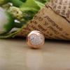 Newpure Copper Rose Gold Circular Hollowed-Out Petals Pendant Beads Fit Original Charms Bracelet Diy Women Jewelry