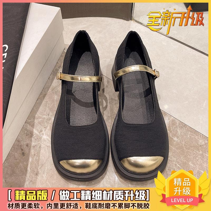 

Мэри Джейн французские маленькие ароматные туфли на высоком каблуке 2025 весна и лето новые высококлассные вечерние одинарные туфли модные маленькие кожаные туфли 35