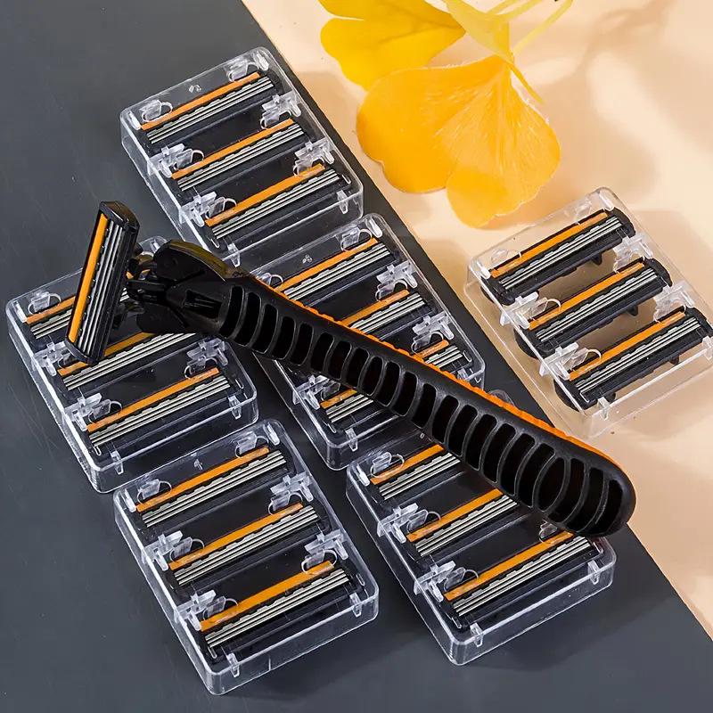 Durable 3-Layer Stainless Steel Safety Razor Blade for Easy Manual Hair Removal