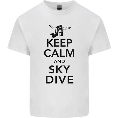 Keep Calm and Skydive Funny Skydiving Mens Light Cotton T-Shirt Unisex T-Shirt