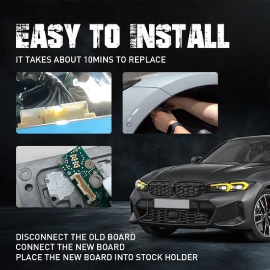 For 23-25 BMW G20 G21 LCI 3 Series Yellow DRL Daytime Running Light Led Board EA