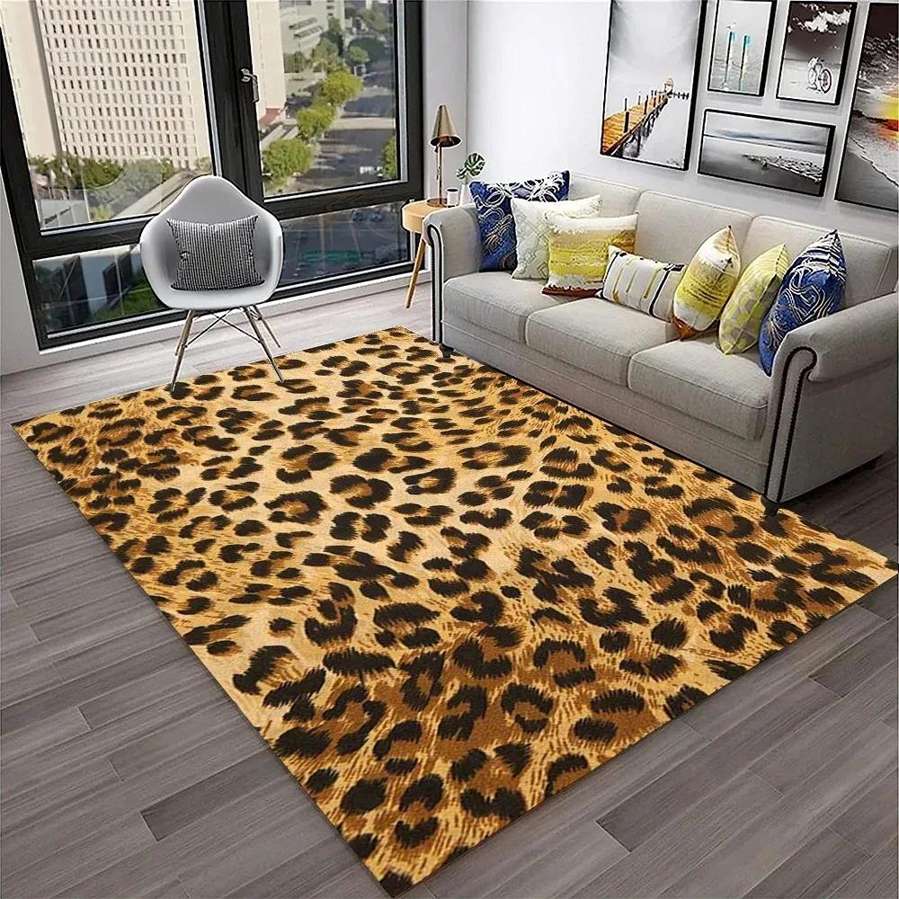 Leopard Print Carpet Rugs Living Room Floor Mats Bedroom Decor Carpets for Bed Room Carpets for Living Room Decoration Maison