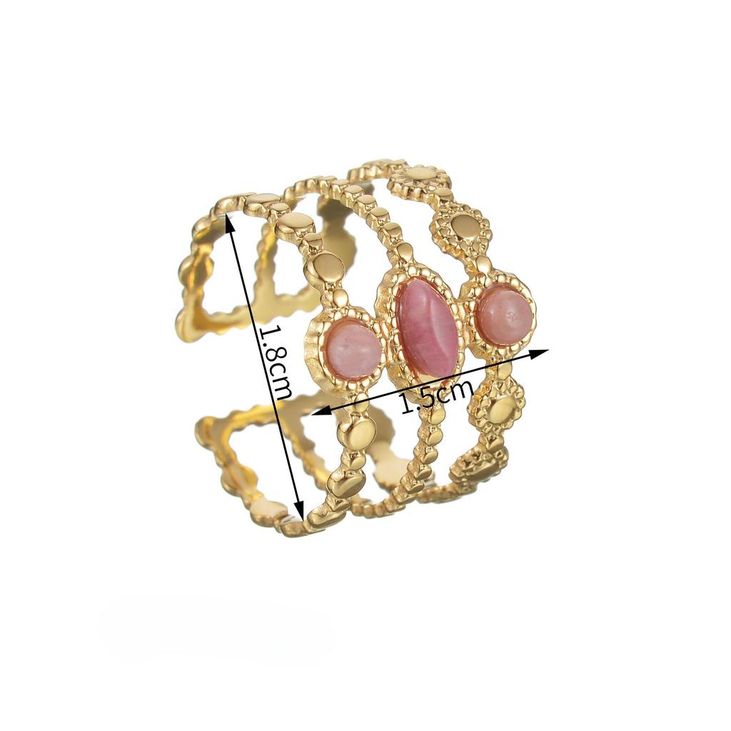 Edelstahlringe für Frauen Rosa Hochzeitspaarring Schmuck Vintage Accessoires