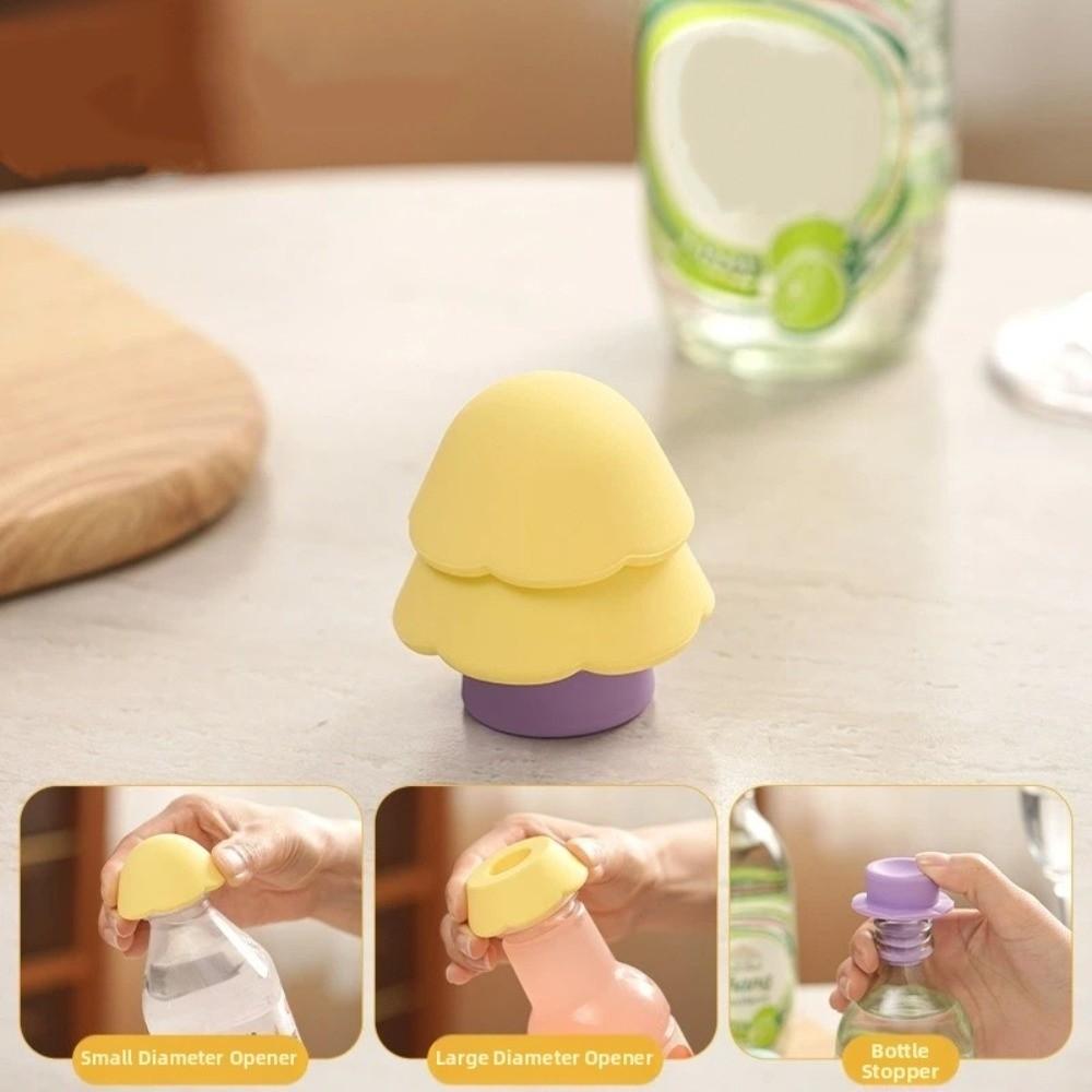Anti-slip Sealing Stopper Silicone Multi-functional Bottle Opener Bottle Stopper  Outdoor Picnic