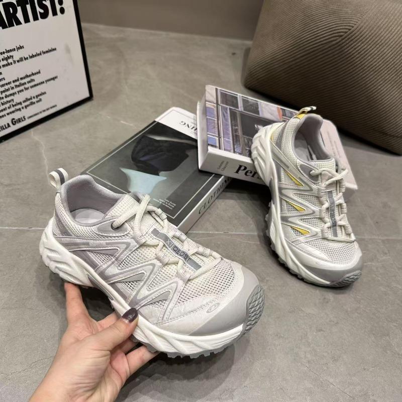 Retro mesh breathable outdoor sports shoes summer new thick-soled mountaineering non-slip casual dad shoes