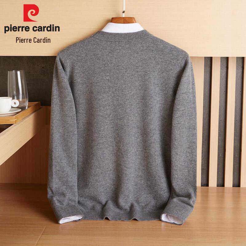Pierre Cardin Men's Jacquard Round Neck Wool Sweater