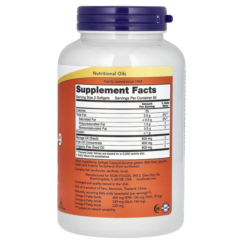 Super Omega 3-6-9, 180 Softgels