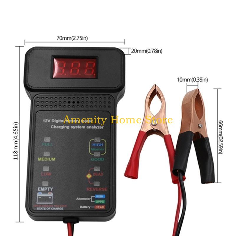 F26C Automotive- 12V Car Battery Tester Measurement Tools Charging System Analyser