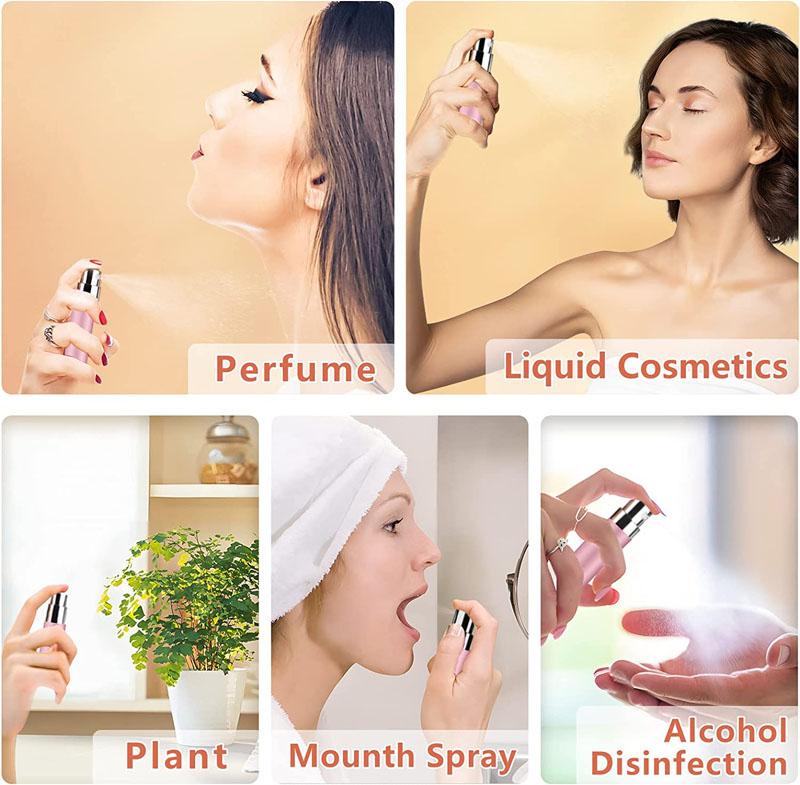 8Pcs/set Perfume Travel Refillable Portable Mini Perfume Atomizer Travel Perfume Bottle Scent Pump Case for Traveling Essentials