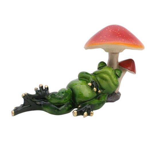 Imaginative Resin Crafts Drunk Frog on The Toilet Decor, Funny Sculpture Tabletop Unique Home Decorations Cute Desktop Ornament for Office Desk