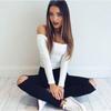 Premium Quality Mode Femme Decollete Crop Top With Long Sleeves For Stylish Comfort