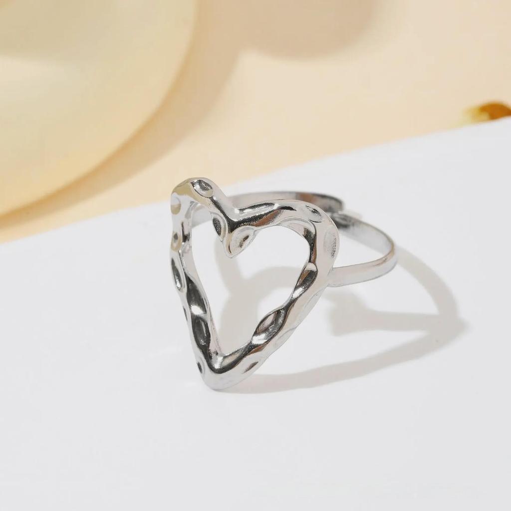 European & American Style Titanium Steel Open Ring - Fashionable, Versatile Jewelry for Women