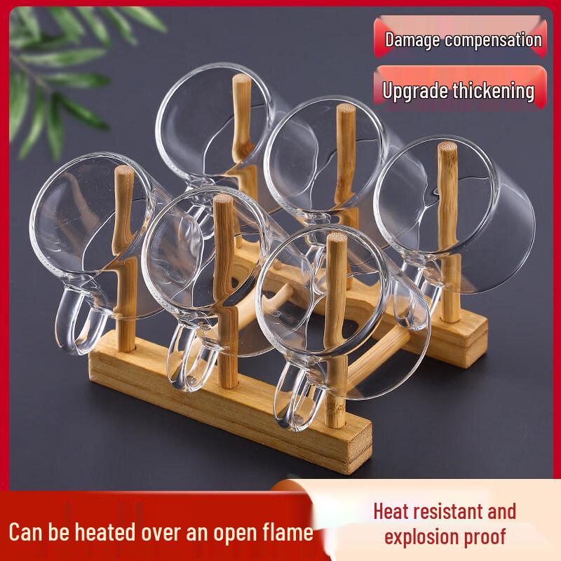 ZISIZ Thickened Explosion-Proof Glass Tea Cup