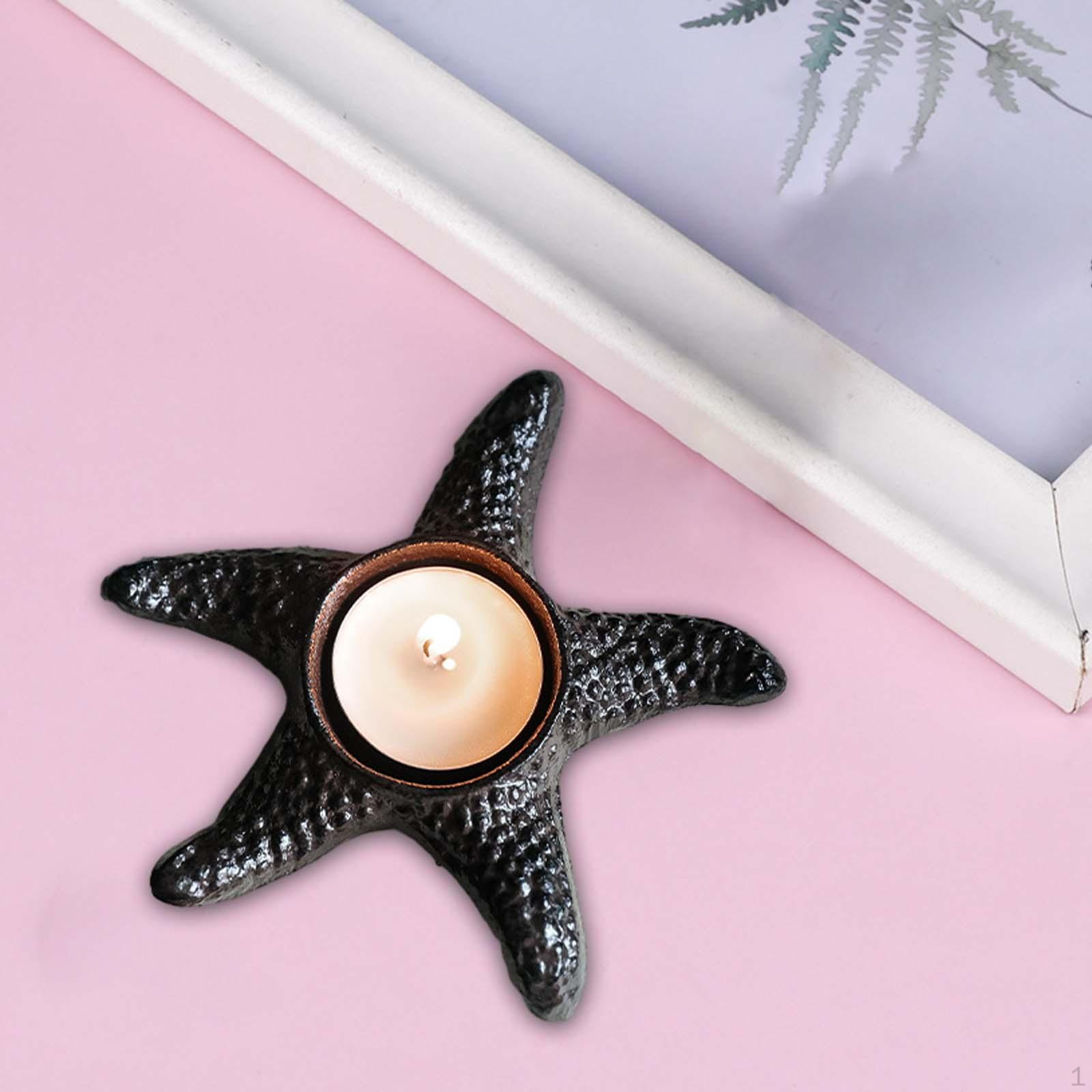 

Tealight Candlestick Creative Candle Holder Starfish Home Decor Iron Stand
