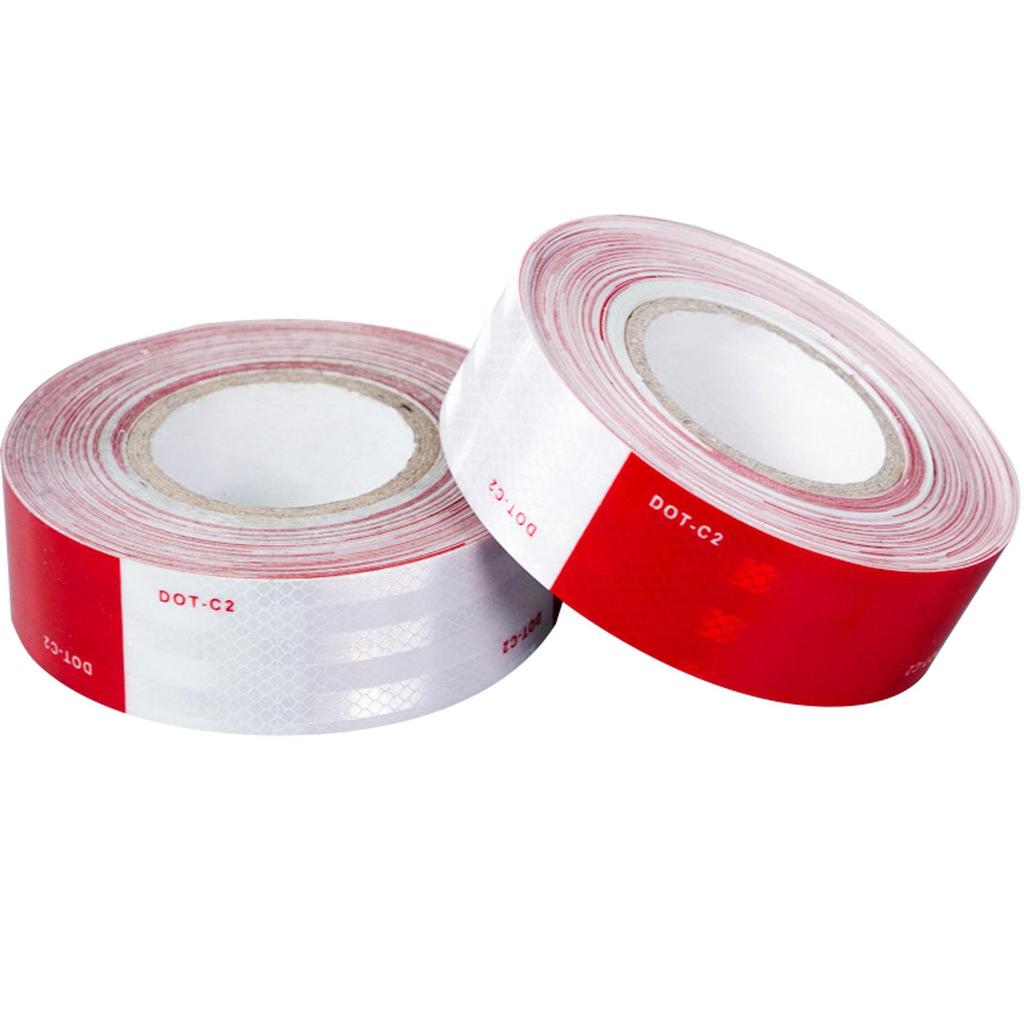 Reflective Safety Stickers: Pet & Vehicle Warning Strips, Red & White