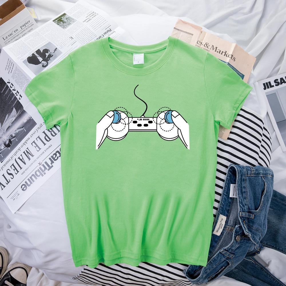 Neuartige kreative Spielkonsole 3D-gedrucktes Muster Damen-Shirt Kurzarm T-Shirt