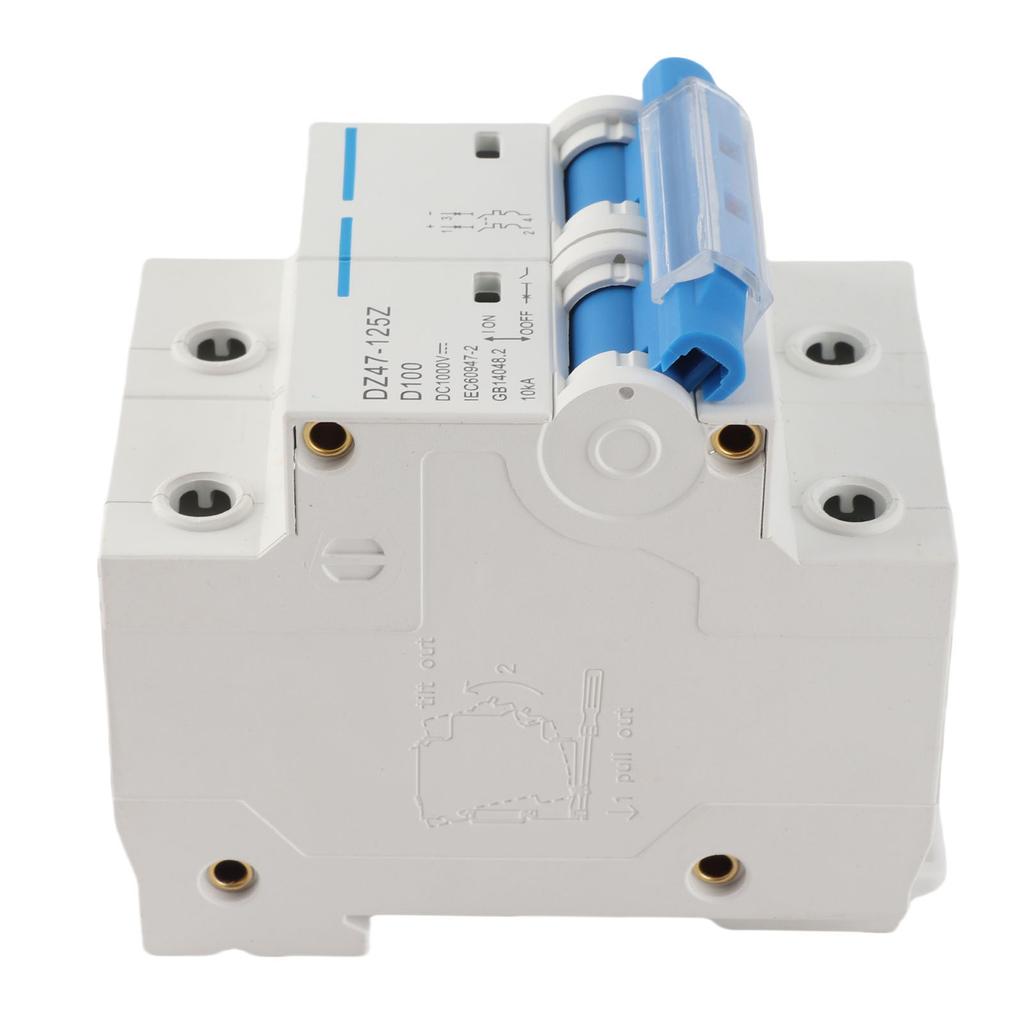 DIN Rail  Circuit Breaker Rapid Response Safe Dual  Miniature Circuit Breaker DC500V for Solar Photovoltaic System