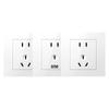 Bangwo Type 86 Concealed White 5-Hole Wall Socket Panel