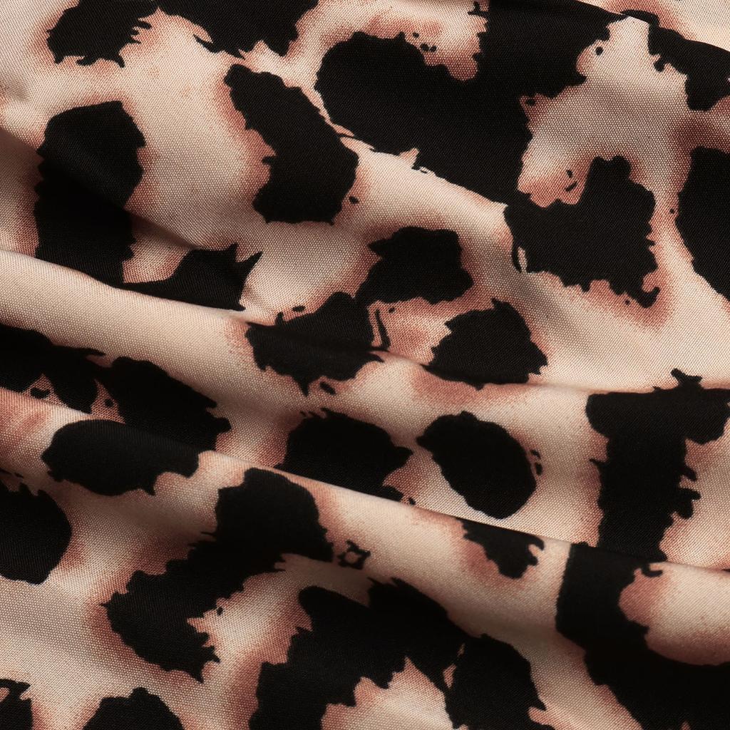 Ladies Vintage Tops Loose Long Sleeves Lapel Leopard Shirts Women's Fashion Shirts, Casual Long Sleeves Button Up Shirts Tops