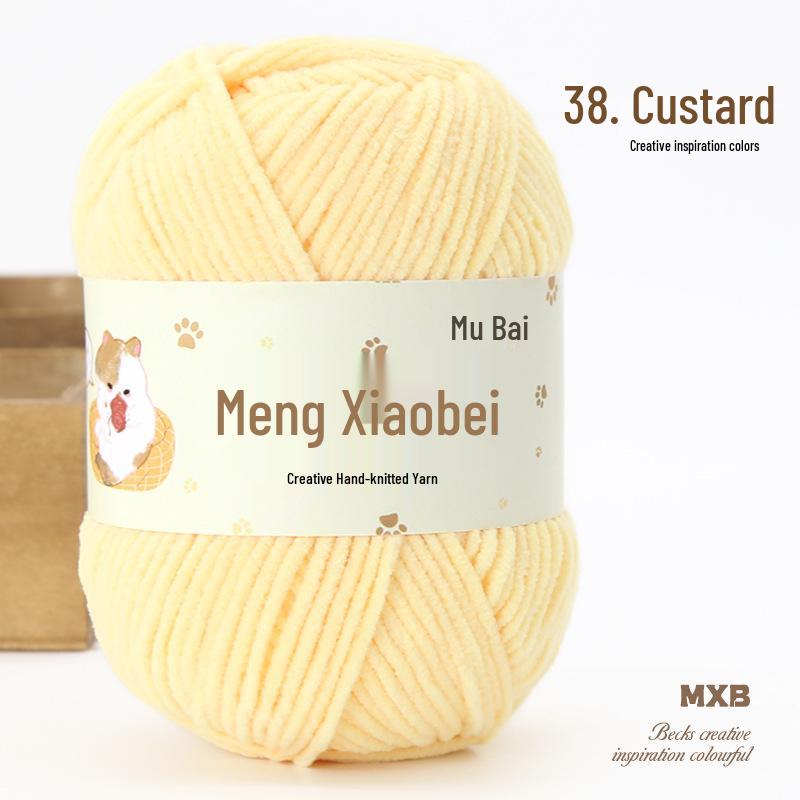 

Meng Xiaobei Matte Chenille Yarn for Knitting: Handmade Doll Pendant, Scarf, Hat.