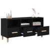 TV Cabinet Black Oak Effect 102 x 36 x 50 cm Engineered Wood