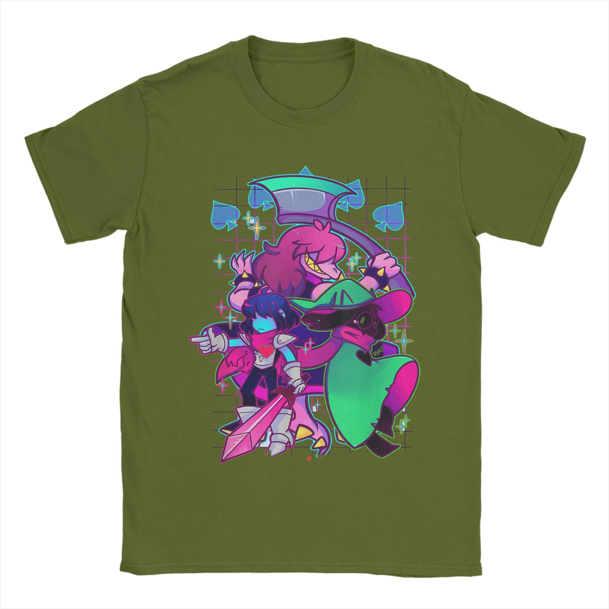 

Deltarune Game T-Shirts for Men Casual 100% Cotton Tees Crew Neck Short Sleeve T Shirts 4XL 5XL Tops 4XL