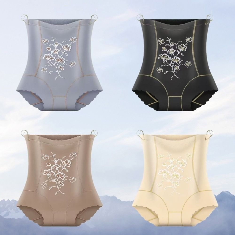 Embroidery Flower Postpartum Body Shaper Shapewear Tummy Control Underwear Cheongsam