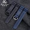 Měkký gumový vaflový řemínek k hodinkám 20 mm 22 mm pro Seiko Skx007 Abalone Water Ghost Řemínek na hodinky Pánský Černý Zelený Modrý Silikonový Náramek
