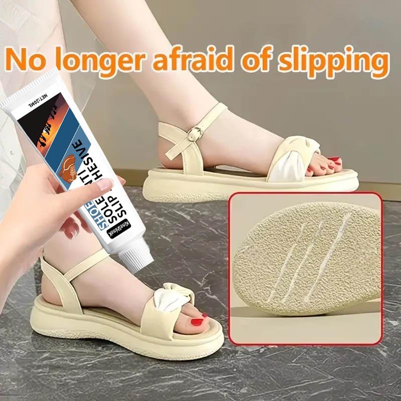 Agarre de Gel Antideslizante para Zapatos Resistente Adhesivo Antideslizante - Tracción Instantánea Sobre Mojado/Lluvioso/Hielo Resistente al Desgaste Para Zapatillas de Senderismo Botas