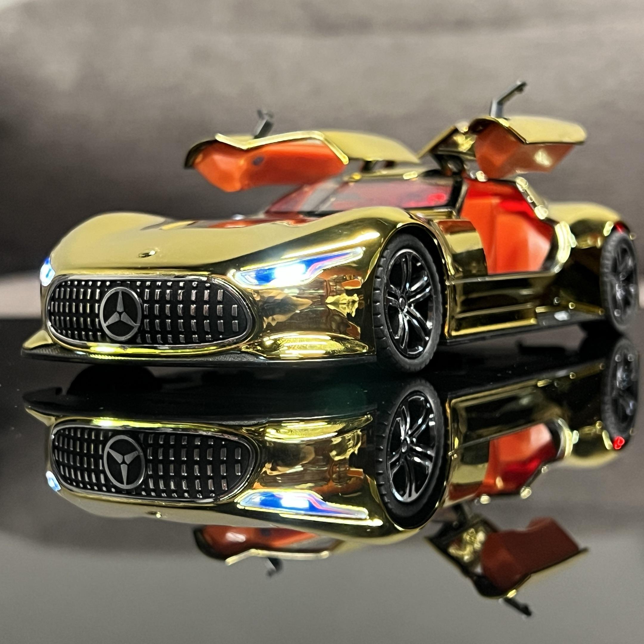

1:24 Бенц AMG Vision GT Суперкар Металевий Литий Модель Автомобіля Домашня Модна Іграшка Декорації Прикраси Святкові Подарунки З Хлопцем Дітьми золотий