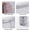 Cosmetic Bag Zipper Design Adjustable Size Large Capacity Mesh See-Through Washable Breathable Travel Makeup Organizer Storage Pouch
