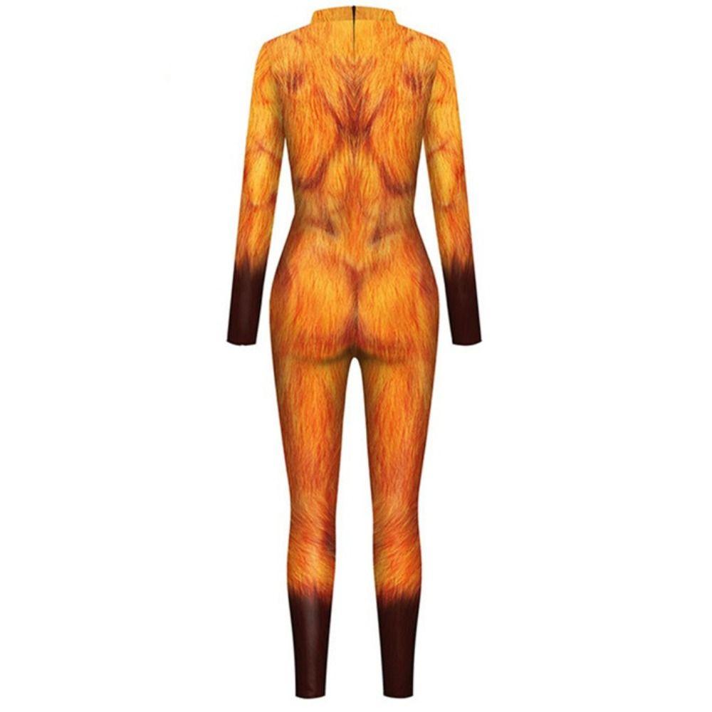 Leopard Funny Adult Bodysuits Dress Up Female Zentai Suits Cute Halloween Party Jumpsuit  Women