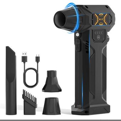 130,000 RPM Portable Turbo Fan Car Vacuum Cleaner with Adjustable Speed and Light Dust Remover
