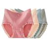 Women's High Waist Bow Lace Cotton Briefs - Breathable & Comfortable
