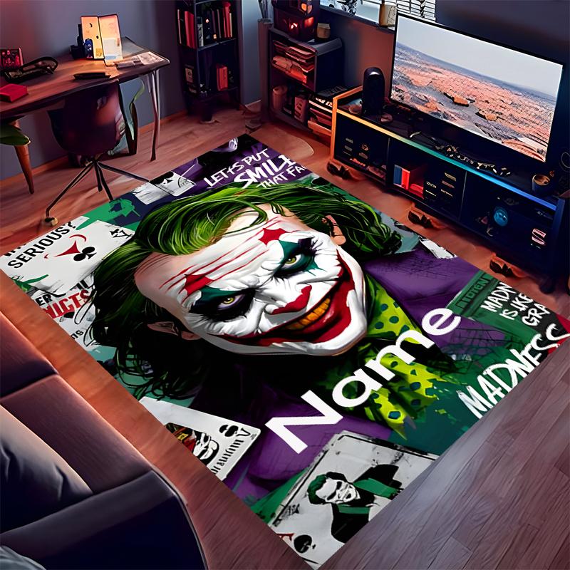 Custom personalization Joker Print Area Rug - Soft, Washable Non-Slip Indoor Mat,Living Room,Home&Office Decorative Rug