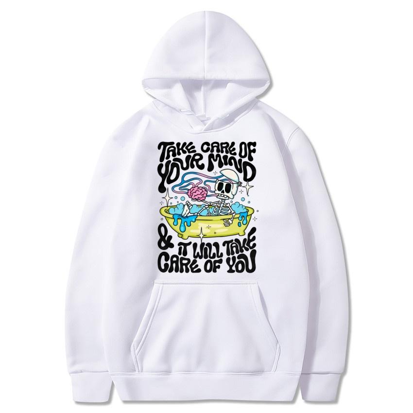 

Take care of youth Graffiti Autumn winter hoodie hip-hop street college pullover fashionable casual warm hoodie holiday gift S