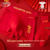 Men's Red Cotton Boxer Briefs & Lucky Socks Set