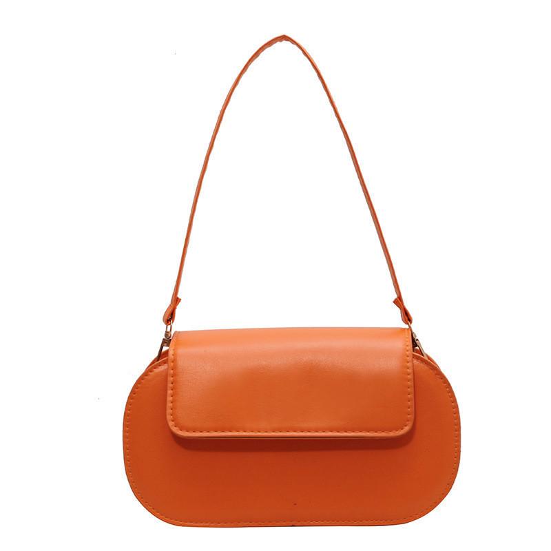 Stylish Candy Color Shoulder Bag 2023 Trendy Women's Pu Leather Large Oval Purse