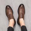 Men’s Brogues Dress Formal Leather Business Derby Shoes Wingtip Tuxedo Wedding Blazers Saddle Shoes Large Size